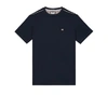 WEEKEND OFFENDER MANUEL T SHIRT WITH CHECK PIPING IN NAVY