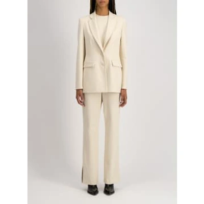 Harris Wharf London S.b Blazer With Shoulder Pads Techno Viscose In Neutral