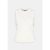 HUGO BOSS BOSS FELISHIA KNITTED RIBBED VEST COL: 118 OPEN WHITE, SIZE: XS