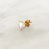 ANORAK BYNOUCK HOLOGRAPHIC HEART EARRING STUD GOLD PLATED