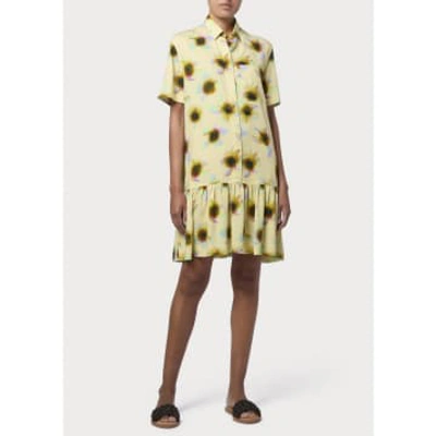 PAUL SMITH PAUL SMITH ABSTRACT SUNFLOWER DAY DRESS COL: 10 YELLOW, SIZE: 14