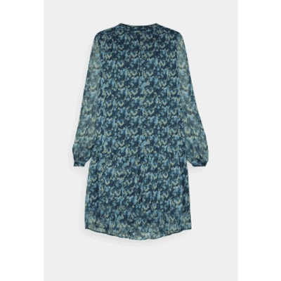 Hugo Boss Boss Dalliana Patterned Sparkle Short Dress Col: 992 Blue/green, Size: