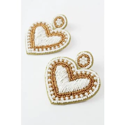 My Doris White Valentine's Earrings