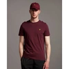 LYLE & SCOTT TS400VOG PLAIN T SHIRT IN BURGUNDY