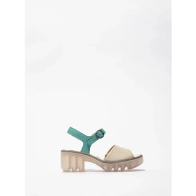 Fly London Tull503 In Cloud/turquoise Sandals In Red