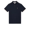 WEEKEND OFFENDER SAKAI POLO WITH NYLON CHECK PIPING IN COGNAC