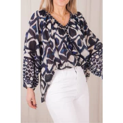 Derhy Rizlaine Blouse In Navy In Blue