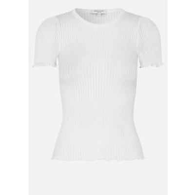 Rosemunde Silk Pointelle T-shirt In White
