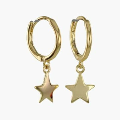 Reeves & Reeves Sleepy Star Hoop Earrings In Gold