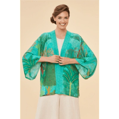Powder Pkj49 Secret Paradise Kimono Jacket In Green