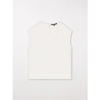 Luisa Cerano Techno Silk Top Milk In White