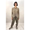 GRIZAS LINEN SWEATER IN TAUPE WITH CHECK POCKETS