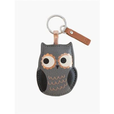 Caroline Gardner Cg Keyring Owl In Black