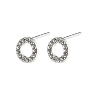 Pilgrim Tessa Crystal Earrings In Silver In Metallic