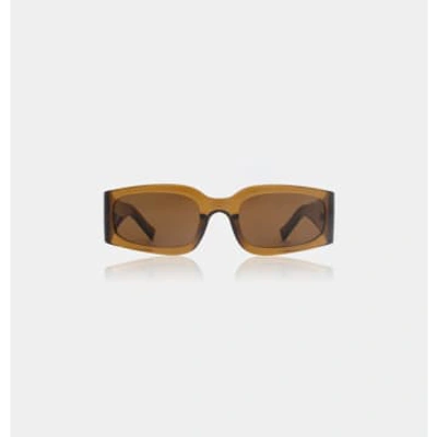 A.kjaerbede Alex Smoke Transparent Sunglasses In Brown