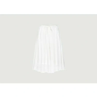 Knowledge Cotton Apparel Skirt Stripe Structure In White