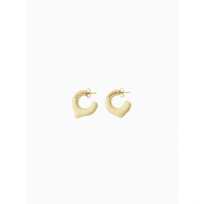 Sunnei Rubberized Small Earrings In Gold
