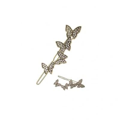Hot Tomato Butterfly Trail Clip In Gold