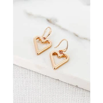 Envy Cut-out Heart Earrings Gold