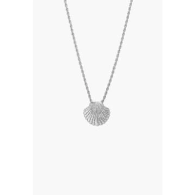 Tutti & Co Ne697s Shell Necklace Silver In Metallic