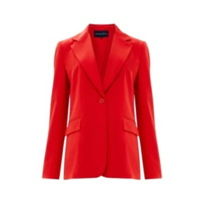 French Connection Echo Single Breasted Blazer-true Red-75wan