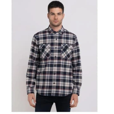 Replay Check Pocket Flannel Shirt In Multi