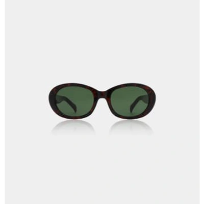 A. Kjærbede A.kjaerbede Anma Sunglasses In Demi Tortoise In Green