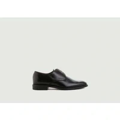 Ps By Paul Smith Bayard Leather Derbies In Black
