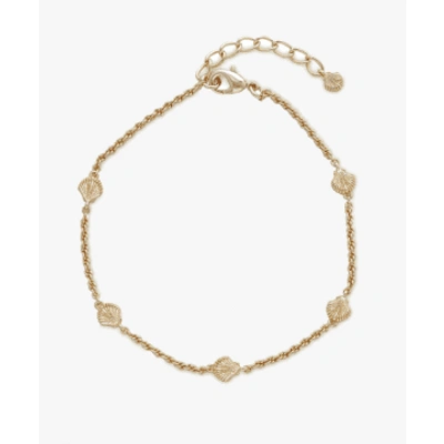 Boho Beach Fest Tutti & Co Shell Anklet- Gold