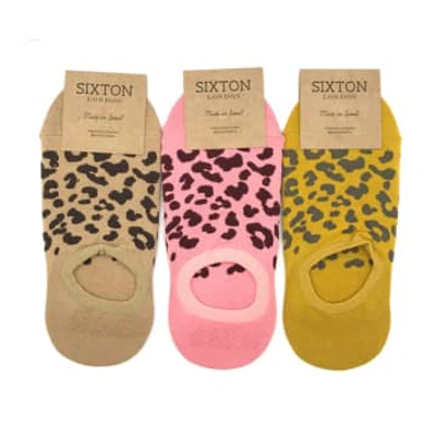 Sixton London Trainer Socks In Pink