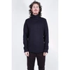 HANNES ROETHER BOILED WOOL ROLL NECK KNIT NAVY