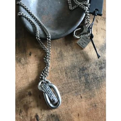 Goti 925 Oxidised Silver Necklace Cn 1436 In Metallic