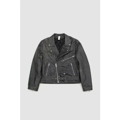 Sunflower Ausgeblichene Bikerjacke In Schwarz
