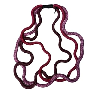 Christina Brampti Necklace Triple Cord Pink