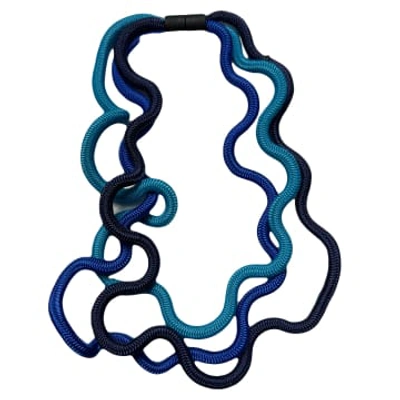 Christina Brampti Necklace Triple Cord Blue