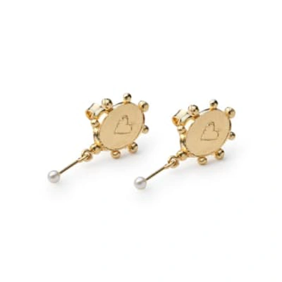 Cristina Junquero True Love Earrings - In Gold