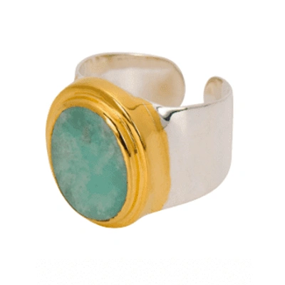 Boho Beach Fest Une A Une Mixed Metals Ring In Gold