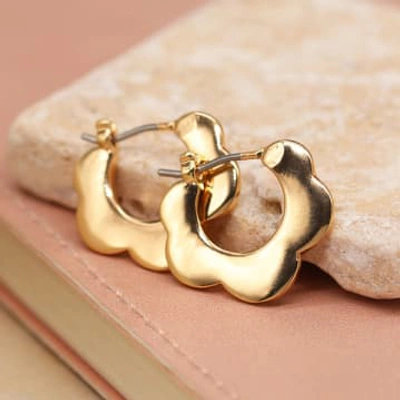 Pom Boutique Retro Style Flower Earrings | Faux Gold