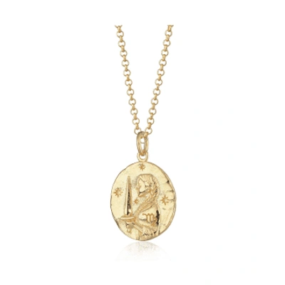 Scream Pretty Virgo Zodiac Necklace In Gold