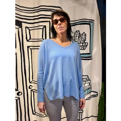 Not Shy Faustine Cashmere Jumper In Mirage In Blue