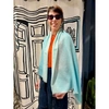 NOT SHY CASHMERE OMBRE SCARF TURQUOISE