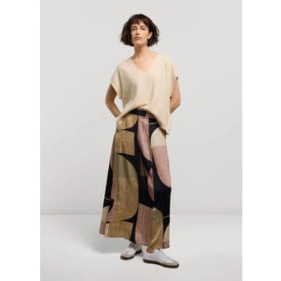 Summum Woman Long Skirt Modern Print In Multi