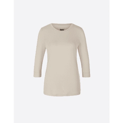 Riani Cropped 3/4 Sleeve T-shirt Col: 849 Sand, Size: 12 In Neutrals