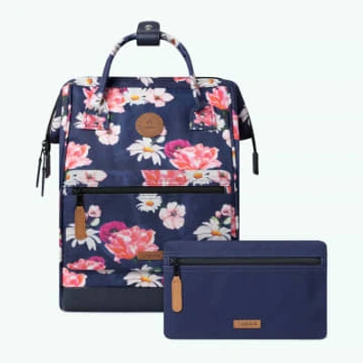 Cabaia Flower Printed Backpack In Blue