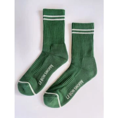 Le Bon Shoppe Moss Boyfriend Socks In Green