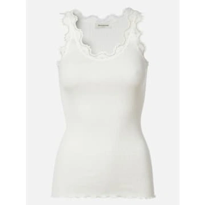Rosemunde Silk Top With Lace In White