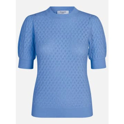 Rosemunde Wool And Cashmere Pointelle Pullover In Blue