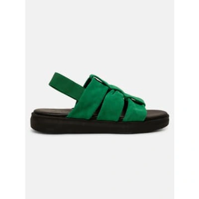 Shoe The Bear Brenna Fisherman Suede Sandals In Green