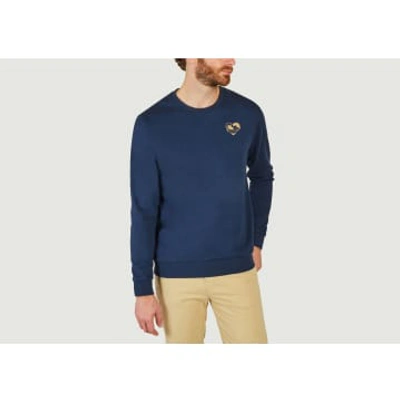 Cuisse De Grenouille Ocean Heart Sweatshirt In Blue