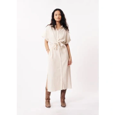 Frnch Alienor Midi Dress In Neturals